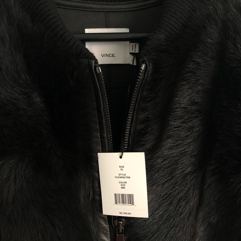 Vince Shearling and Leather Coat - Picture 6 of 8